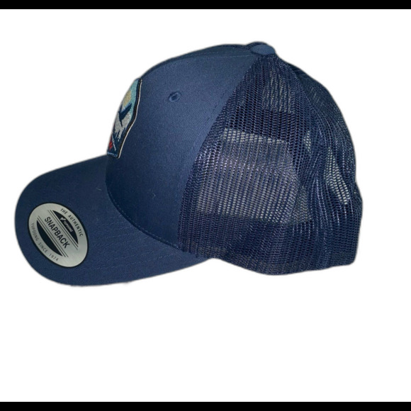 The Classics of Yupoong Cap Hat Unisex Snapback Blue Patch Logo SA Company Cap - Picture 6 of 8